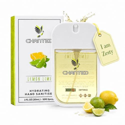 Chanted Mini Hydrating Hand Sanitiser Spray | Travel size 30ml (Lemon Lime)