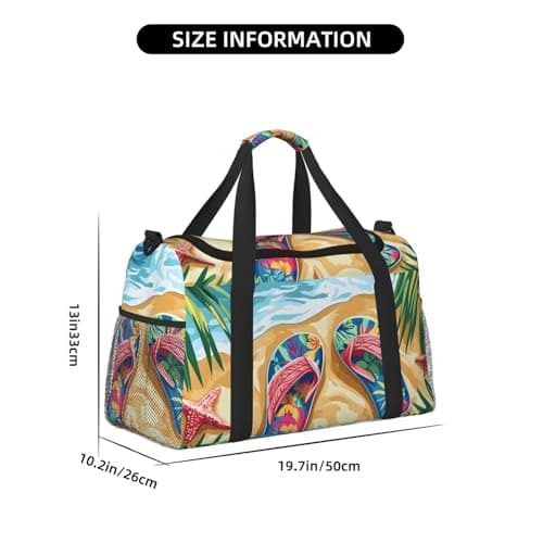 Summer Flip-Flops Large Capacity Travel Storage Bag Lightweight Hand Carry Bag Overnight Storage Bag Unisex Travel Bag — view 4
