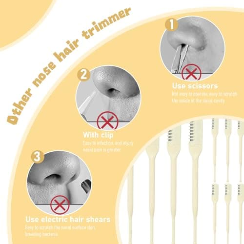 12Pcs Nose Hair Trimmer Set, Double Head Rotary Nose Trimmer — view 3