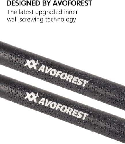 AVOFOREST Tent Poles, Telescoping Tarp Poles, Aluminium Adjustable Camping Tent Poles for Tarp with Lightning Protection Cap Awning Poles Set for Canopy Porch Sun Sails Awning, 88-265cm ((4PCS) Black) — view 6