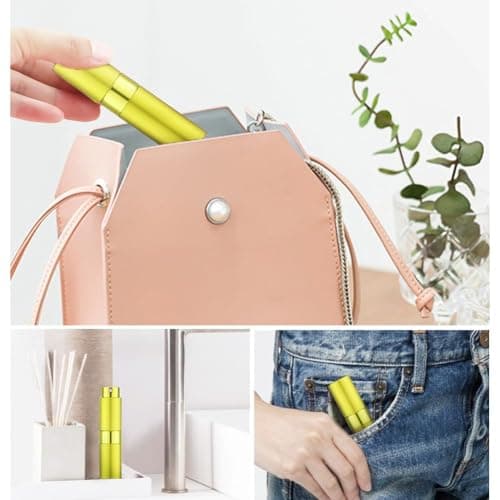 Toureal 8ml Empty Refillable Bag Spray, Perfume Atomizer, Refill Spray Perfume Bottle, Travel Sprayer (Yellow) — view 4