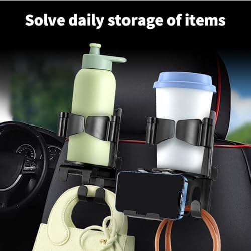 Cup Holder for Back Seat Of Car Heavy-Duty Quick-Release Holder Organizer — view 4