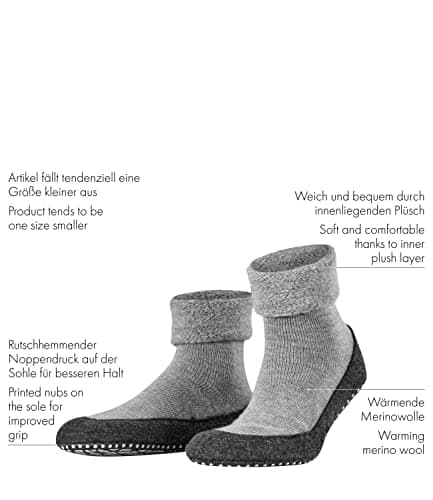 FALKE Unisex Cosyshoe M Hp Wool Grips On Sole Grip socks 1 Pair, Black 3000, 5.5/6.5 UK — view 4