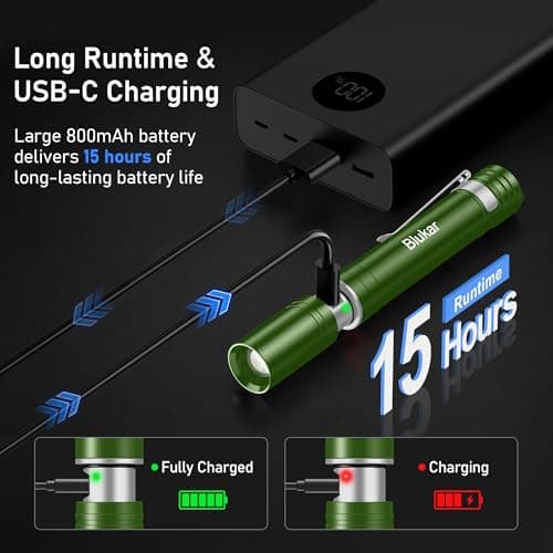 Blukar Mini Pen Torch Rechargeable-Super Bright Penlight with Pocket Clip — view 6