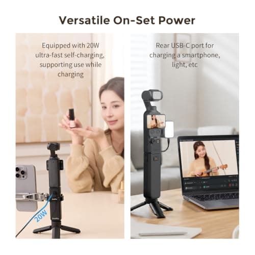 SMALLRIG Osmo Pocket 4P/4/3 Battery Handle for DJI, 5000mAh Power Grip-5705 — view 6