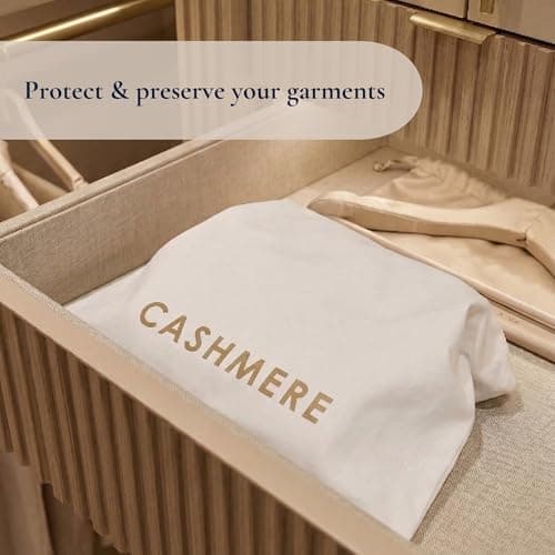 Delicates, Cashmere Wool Sweater Storage Bag Pouch Set with integrated Cedar Wood, Delicates Set of 2 100% Cotton Storage Bags for Delicates, Cashmere and Wool Sweaters — view 6