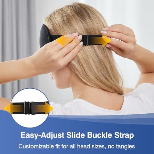 SAUNORCH 3D Contoured Sleep Mask, 100% Blackout Eye Mask for Sleeping — view 6