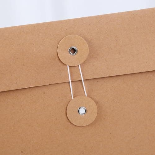Alipis 6pcs Brown Paper File Bag with Large Capacity for Organizing Documents and Clothes Packing Bag Suitable for Office and Traveling Graduation Festival — view 3
