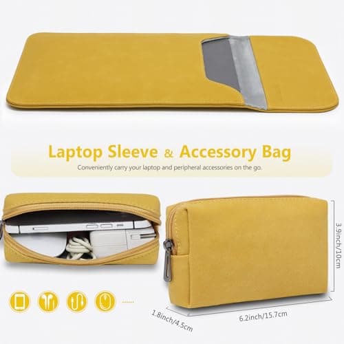 HYZUO 15-16 Inch Laptop Sleeve Bag, Lemon Yellow — view 2