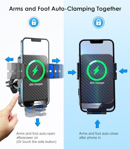 MOKPR Car Phone Holder Wireless Charger, 15W Wireless Car Charger — view 3