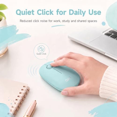 qaf Wireless Mouse 2.4G, Small Compact USB Mouse with Nano Receiver, Quiet Click, 1600 DPI, AA Battery Mouse, Portable Travel Mouse for Laptop, PC and Mac with USB-A — view 2