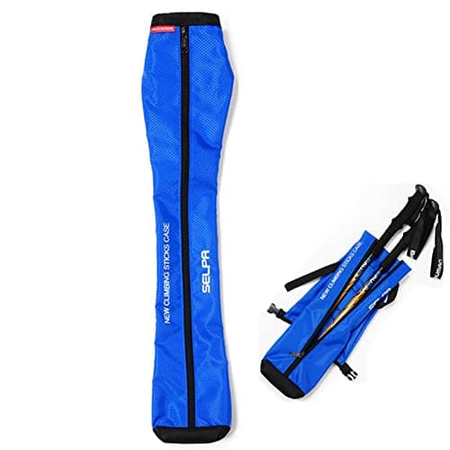 DUBENS Walking Stick Bag, Trekking Poles Carry Bag Zipper Waterproof Walking Stick Hiking Poles Storage (Blue)