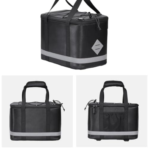 Cycling Rear Rack Bag - Portable Waterproof Cooler Pouch for Road, Mountain — view 6