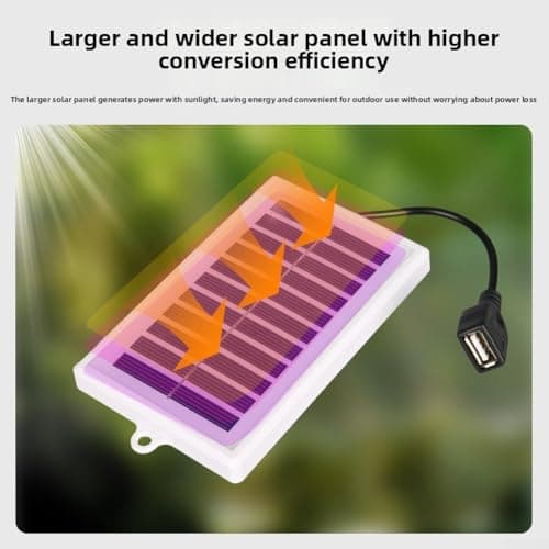 Portable Solar Charger 2W 5V with USB Output for Outdoor Travel and Camping, Lightweight ABS Solar Panel for Charging Small Devices, Weather-Resistant Compact Design in Shown Color(2PCS) — view 4