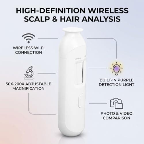 LUCKDANO Wireless Scalp Microscope 50-200X Handheld Skin Hair Detector — view 4