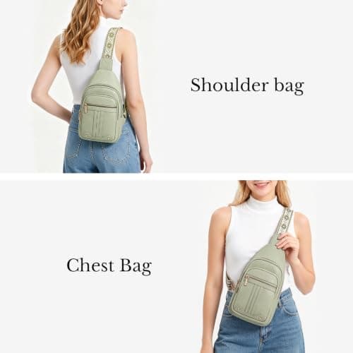 ModaZeal Women Sling Bag Crossbody PU Leather Anti-Theft Chest Bag Daypack — view 2