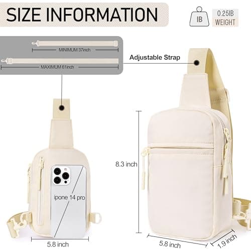 ALANTOP Small RFID Crossbody Bag for Women – Anti-Theft Sling Chest Bag with RFID Blocking, Lightweight Water-Resistant Fabric, Adjustable Strap – Ideal for Travel, Daily Commute, Walking — view 5