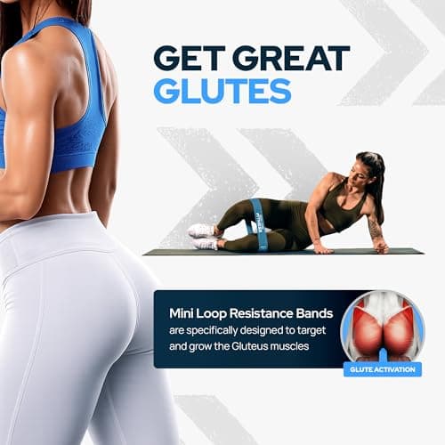 10-Pack Set Medium Resistance Booty Bands – Latex Mini Loop Bands for Workout, Glutes, Legs & Physical Therapy – Small Exercise Band in Bulk for Women and Men – Ideal for Gyms, Studios, and Trainers — view 2