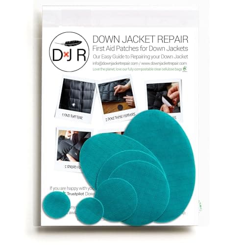 Self‑Adhesive Ripstop Nylon Repair Patch Kit – 30‑Second Fix for Tents, Jackets, Sleeping Bags, Backpacks & Beach Gear – Festival, Camping & Vanlife Essential – 7 Pre‑Cut Patches (Sea Green)