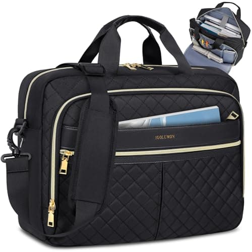 IGOLUMON Laptop Bags for Women 17.3 Inch Work Bags for Women Messenger Bag