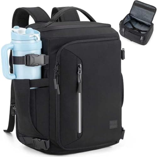Tzowla Travel Laptop Backpack with USB Port and Wet Pockets, Expandable Waterproof Rackpack for Men and Women, Carry On Flight Approved Travel Bag Fit 17.3 Inch Computer/Notebook