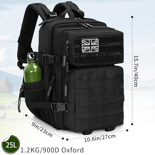 OUUTMEE Military Tactical Backpack 20L/25L/35L/45L, MOLLE Rucksack for Men — view 3