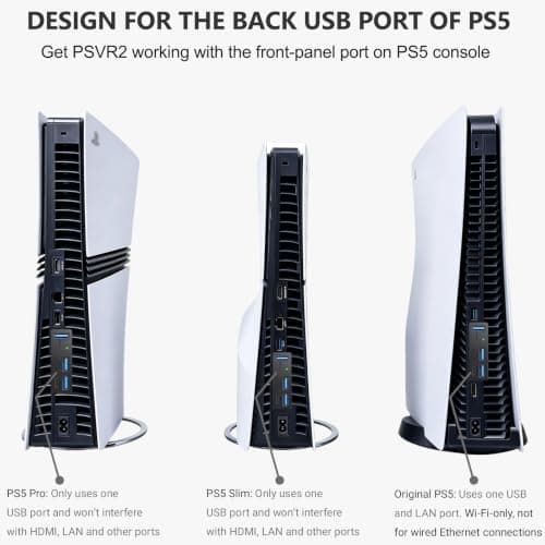 4 Port 3.0 USB Hub for PS5 Pro/PS5 Slim/Steam Machine/PC Expansion Adapter — view 2