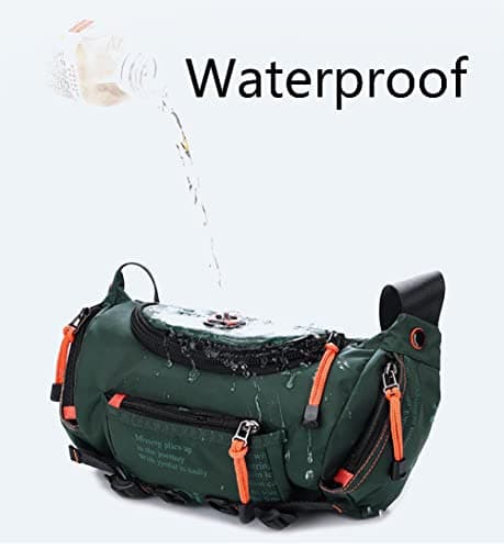Multifunctional Sling Shoulder Pack - Chest, Waist, Crossbody Messenger Bag With Multi Pockets - Waterproof Rucksack for Outdoor Sports, Cycling, Hiking, Travel - Men, Women, Teens — view 3
