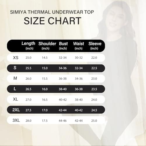 SIMIYA Thermal Tops Womens Round Neck Soft Long Sleeve Top Black — view 5
