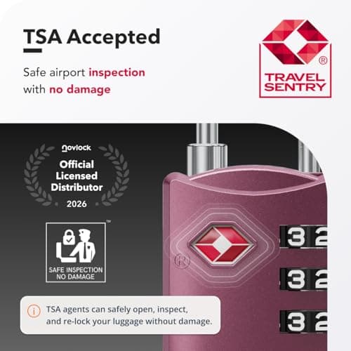 NovLock Suitcase Padlocks, TSA Approved Luggage Locks, Travel Padlocks — view 2