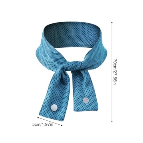 Cooling Towels for Neck,Reusable Microfibre Instant Cooling Scarf with Snap Button,Soft Breathable Reusable Scarf Head Band for Gym Running Cycling Hiking and Heat Relief — view 5