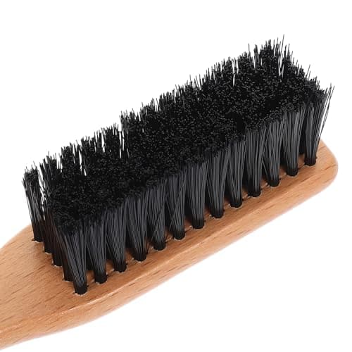 Mens Beard Brush with Wooden Handle, Bristle Grooming Brush, Khaki — view 3