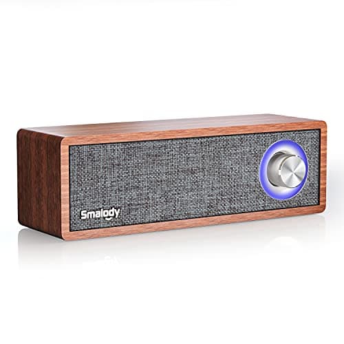 Smalody Wood Retro Bluetooth Speaker, Portable Mini Wireless Sound Box