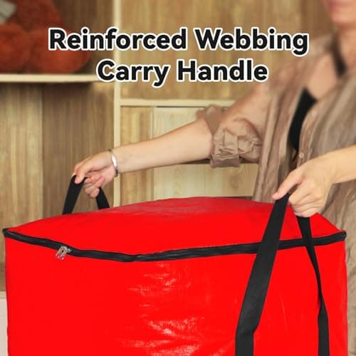 Foldable Storage Bag Red 280L Dustproof Waterproof Moving Bag — view 4
