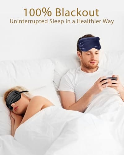 JroyJoy Super Soft Silk Sleep Mask, 100% Blackout for Sleeping (4 Packs) — view 6