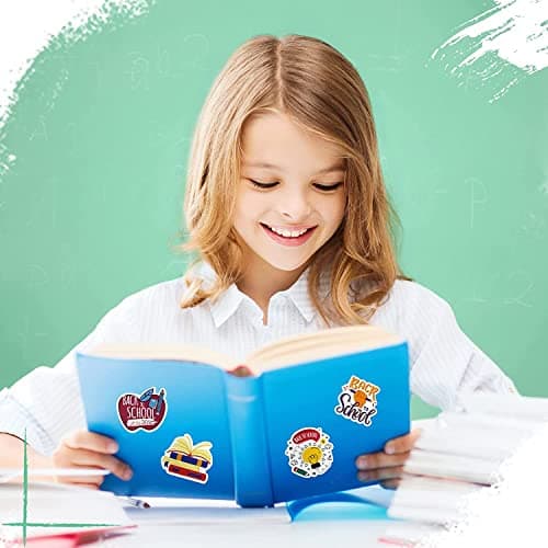100 Pcs Back to School Stickers for Students Kids, Colorful Science Scrapbook Sticker Packs for Laptop Water Bottles, Books, Waterproof Teacher Decals School Supplies Classroom Decorations DIY Crafts — view 4