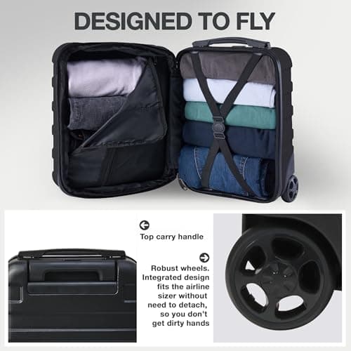 CabinMax Underseat Cabin Suitcase, Ryanair Cabin Bag 40x30x20 Hand Luggage — view 6