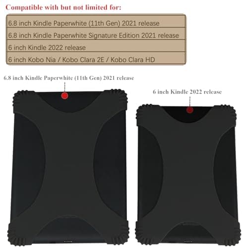 ZhaoCo Universal Silicone Hand Strap for 6-7'' eReaders, Black — view 5