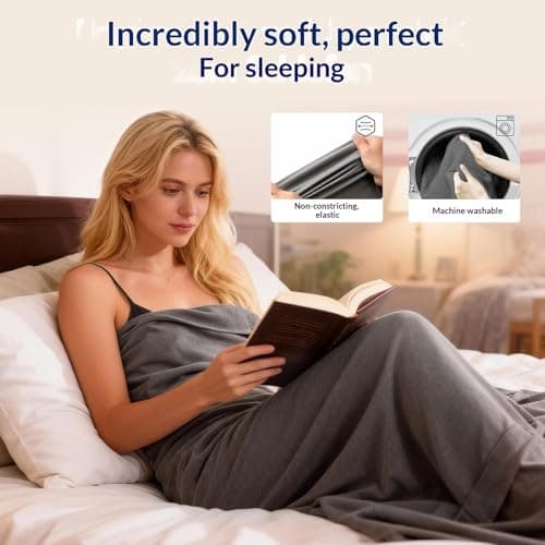 InfiniZer Compression Sleep Sack, Lightweight Wearable Hooded Compression Pod & Sleep Pod, Breathable Stretch Fabric (Grey, Children) — view 5