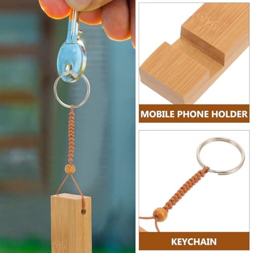 Hoement Cellphone Stand Keychain Mini Phone Holder Portable Travel Home — view 5