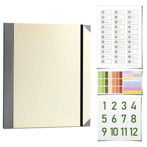 in Case I Die Binder, Life Book Document Organizer, Expanding File Folder with Pockets, Portable Folio for Birth Certificates, Passports, Important Papers Home Office School (Beige, One Size) — view 2