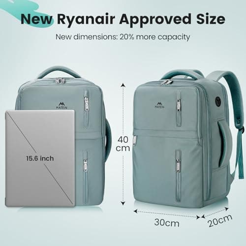 MATEIN for New Ryanair Cabin Bags 40x30x20, Travel Backpack Cabin Size — view 6