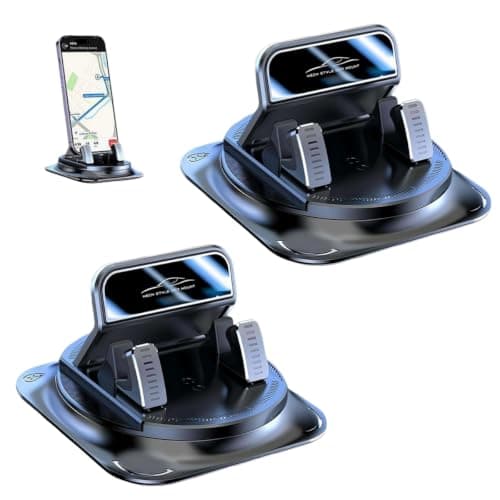 360° Rotating Car Phone Mount for Dashboard, Anti-Slip Car Automotive Phone Holder, Single-Hand Operation Hands-Free Navigation Smartphone Holder for Most Cars & Smartphones