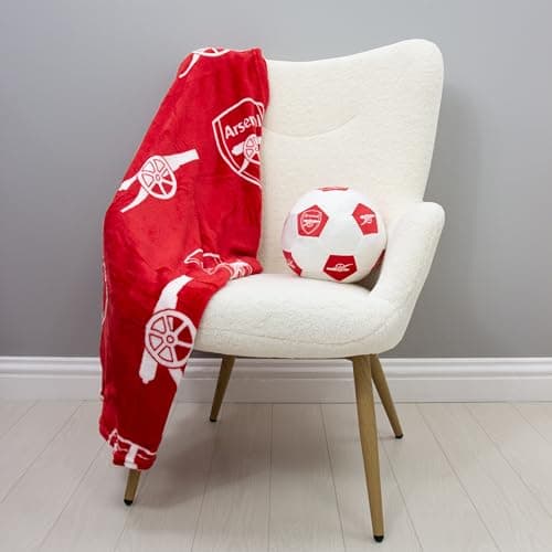 Arsenal FC Officially Licensed Fleece Throw Blanket | Super Soft, Football Combo Design | Warm Super Soft Feel Red Throw | Perfect for Home, Bedroom, Sleepovers & Camping — view 6