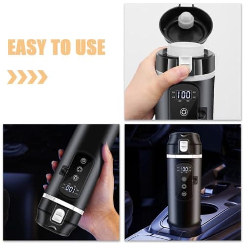 Portable Car Boiling Cup 500ml Stainless Steel Quick Heating — view 3