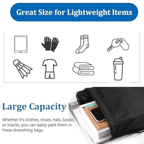 qisheng Drawstring Gym Bag String Bags Gym Sack Backpack PE Bags for Women Men, Trainer Swimming Bag Travel Beach School Holidays Suitable for Sports,Boys,Girls - Red — view 6