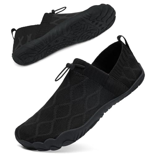 Steppli Water Shoes Barefoot Beach Aqua Quick-Dry Breathable Weitsuit Non Slip Lightweight Shoes for Men Women Black EU39=UK6.5 — view 4