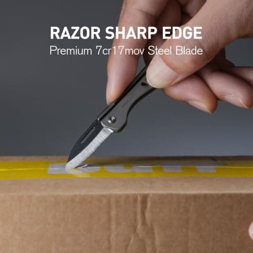 KEEPO LINK Mini Titanium Pocket Knife for Everyday Carry, OLK07 — view 3