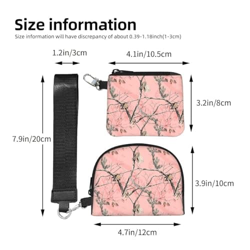 ERCgad Red Leaves Camo Print Wrist Strap Outdoor Sports Bag Unisex Fitness Accessory Running Travel Gift — view 3