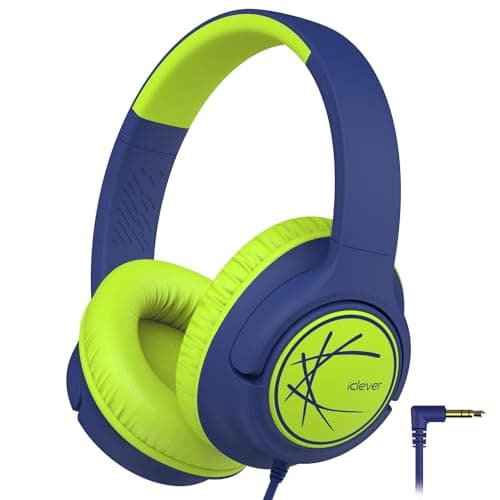 iClever HS26 Kids Headphones Wired 3.5mm, Childrens Headphones for Kids